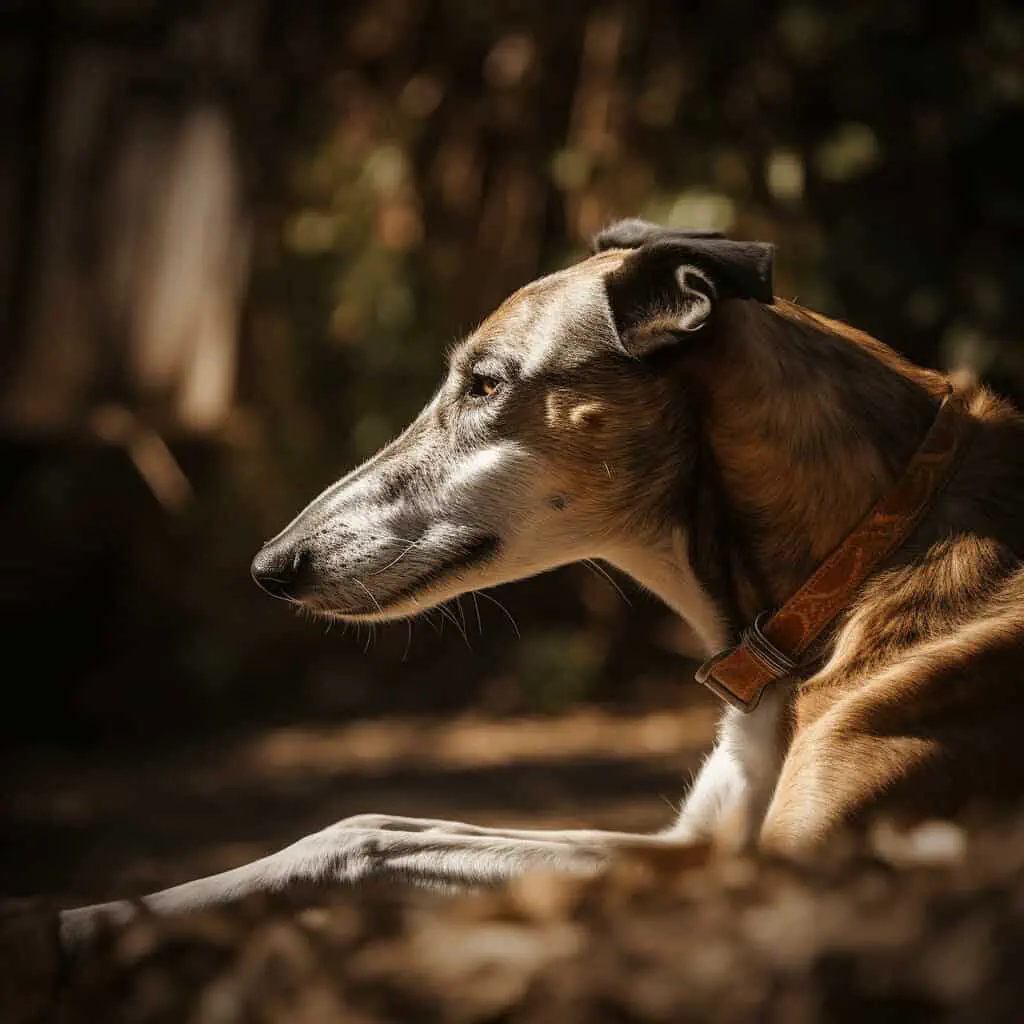 Greyhound in the sun