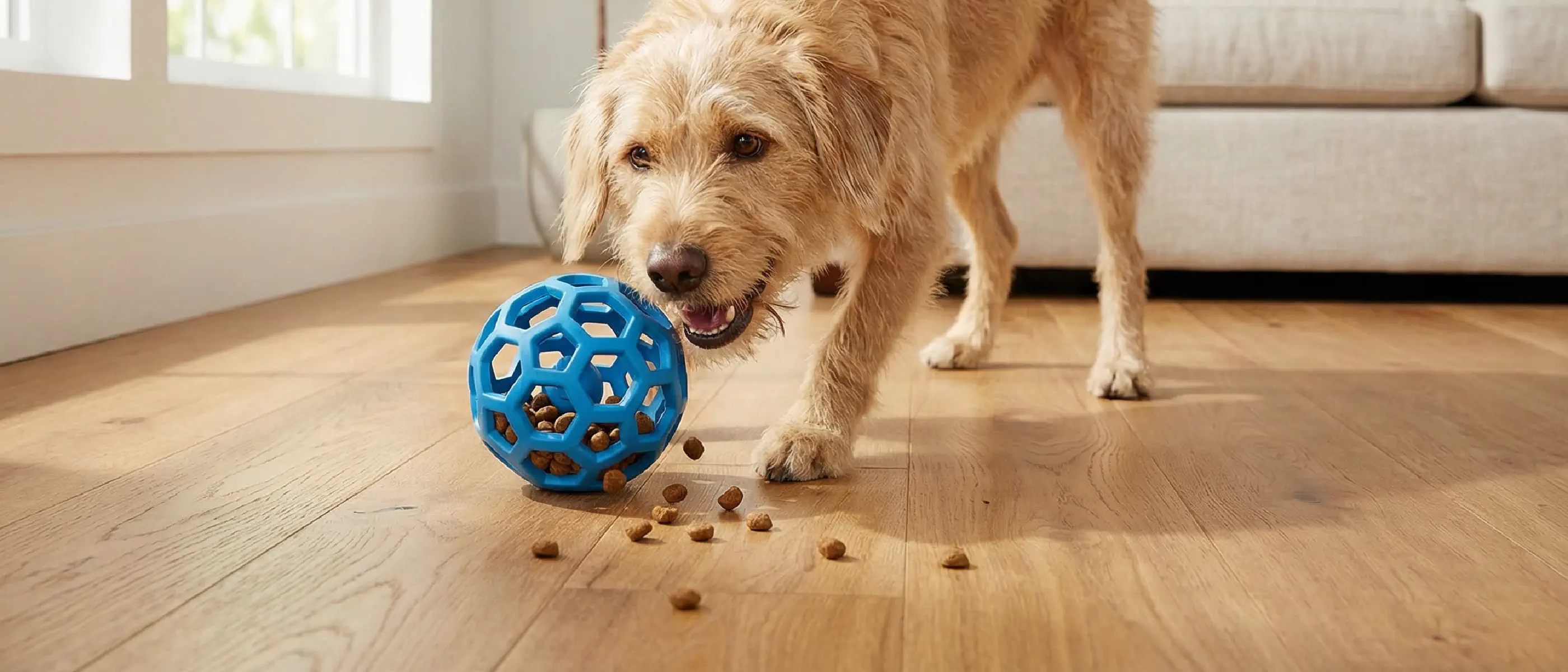 Treat-Dispensing Ball Dog Toy For Aggressive Chewers